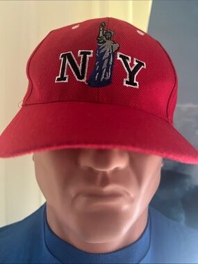 #2374** Unisex’s Red NY Statue of Liberty Baseball Cap